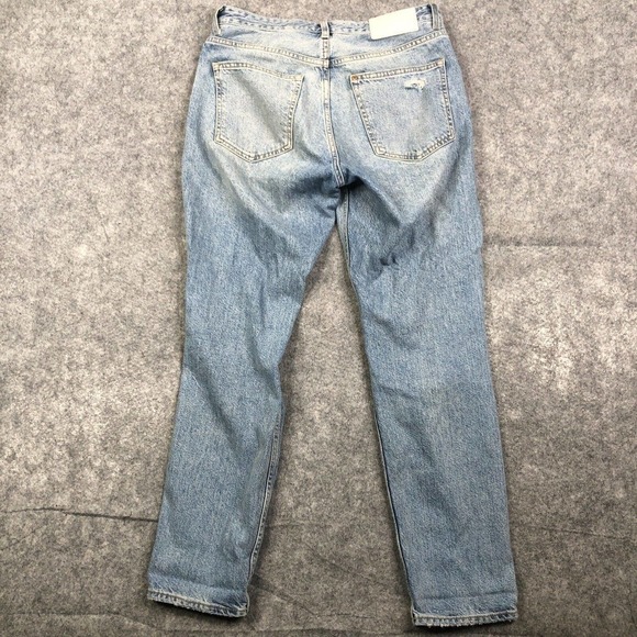 H&M &Denim Boyfriend Jeans Women's Size 26 Blue Distressed Baggy Loose - Picture 8 of 10